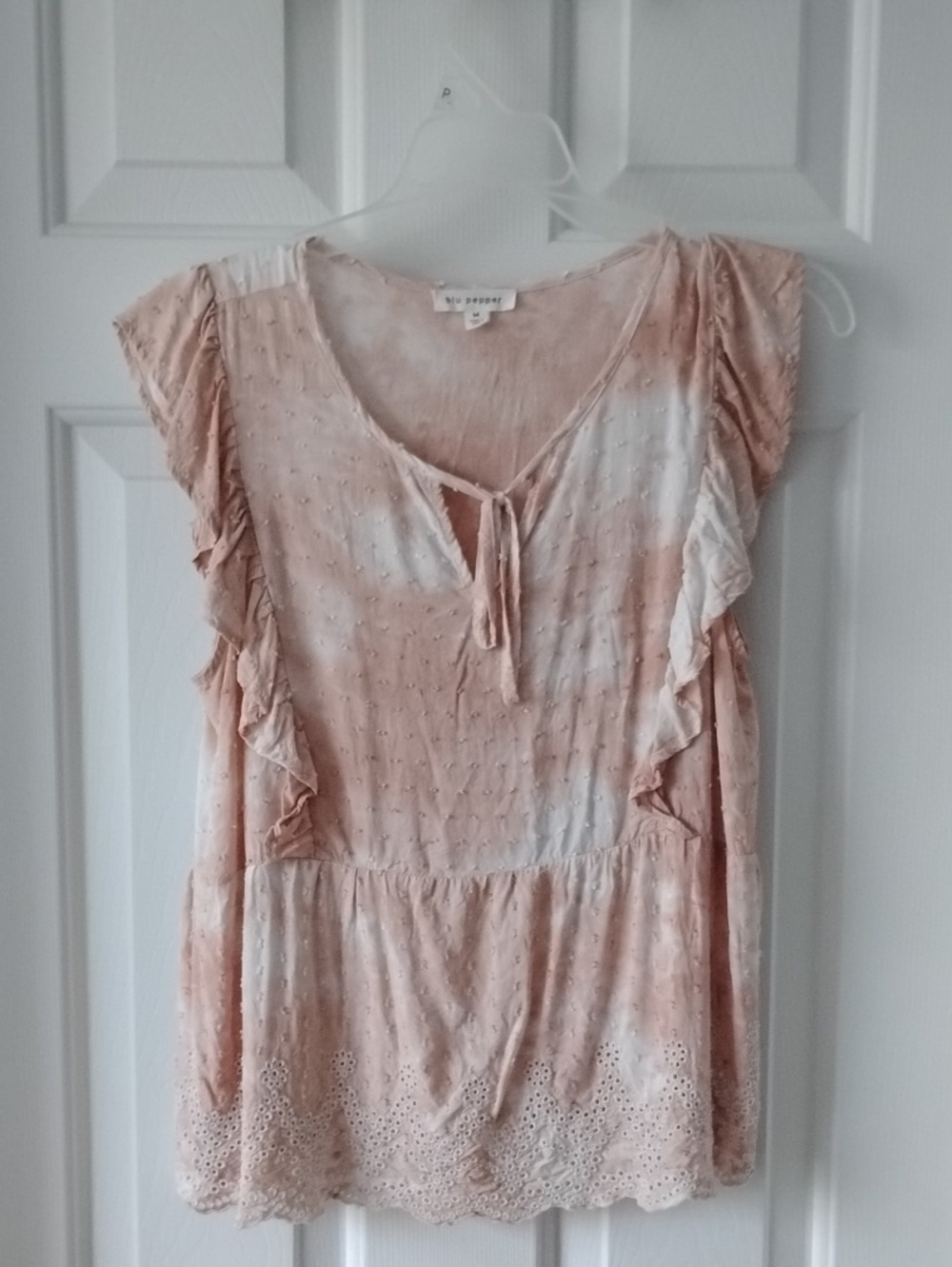 Blu Pepper Pale Pink Textured Blouse